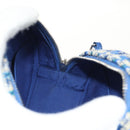 CHANEL Chain Shoulder Bag Tweed Blue Silver CC Auth bs30994V-20