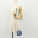 CHANEL Chain Shoulder Bag Tweed Blue Silver CC Auth bs30994V-25