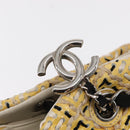 CHANEL Mademoiselle Chain Shoulder Bag Enamel Yellow Silver CC Auth bs30996-10