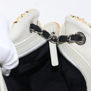 CHANEL Mademoiselle Chain Shoulder Bag Enamel Yellow Silver CC Auth bs30996-18