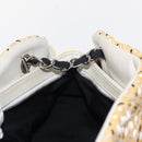 CHANEL Mademoiselle Chain Shoulder Bag Enamel Yellow Silver CC Auth bs30996-19
