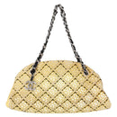 CHANEL Mademoiselle Chain Shoulder Bag Enamel Yellow Silver CC Auth bs30996-13