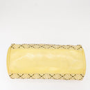 CHANEL Mademoiselle Chain Shoulder Bag Enamel Yellow Silver CC Auth bs30996-5