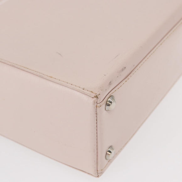 GIVENCHY Hand Bag Leather Pink Silver Auth bs30997