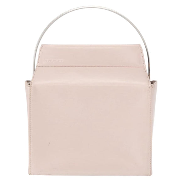 GIVENCHY Hand Bag Leather Pink Silver Auth bs30997