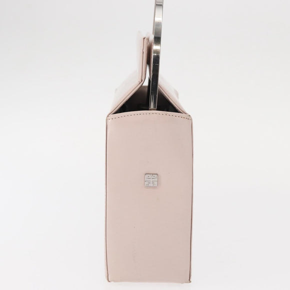 GIVENCHY Hand Bag Leather Pink Silver Auth bs30997