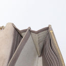 Jimmy Choo Star studs Wallet Shoulder Bag Leather Beige Silver Auth bs30998-20