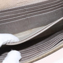 Jimmy Choo Star studs Wallet Shoulder Bag Leather Beige Silver Auth bs30998-21