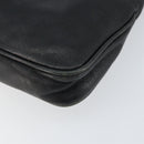 Jimmy Choo Studs Clutch Bag Leather Black Gold Auth bs30999-10