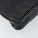 Jimmy Choo Studs Clutch Bag Leather Black Gold Auth bs30999-11