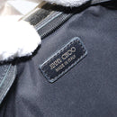 Jimmy Choo Studs Clutch Bag Leather Black Gold Auth bs30999-14