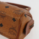 MCM Logogram Vicetos Hand Bag PVC Leather Brown Gold Auth bs31000-10