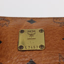 MCM Logogram Vicetos Hand Bag PVC Leather Brown Gold Auth bs31000-14