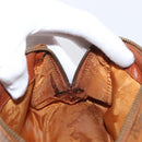 MCM Logogram Vicetos Hand Bag PVC Leather Brown Gold Auth bs31000-19