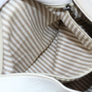 LOEWE Anagram Shoulder Bag Leather White Silver Auth bs31002-22