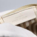 LOEWE Anagram Shoulder Bag Leather White Silver Auth bs31002-12