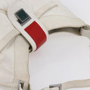 LOEWE Anagram Shoulder Bag Leather White Silver Auth bs31002-6