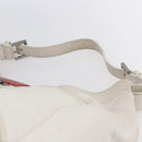 LOEWE Anagram Shoulder Bag Leather White Silver Auth bs31002-8