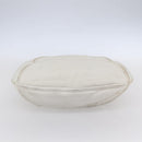 LOEWE Anagram Shoulder Bag Leather White Silver Auth bs31002-5