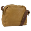 LOEWE Anagram Shoulder Bag Leather Beige Gold Auth bs31003-1