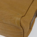 LOEWE Anagram Shoulder Bag Leather Beige Gold Auth bs31003-9