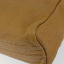 LOEWE Anagram Shoulder Bag Leather Beige Gold Auth bs31003-15