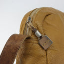 LOEWE Anagram Shoulder Bag Leather Beige Gold Auth bs31003-10