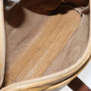 LOEWE Anagram Shoulder Bag Leather Beige Gold Auth bs31003-11