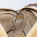 LOEWE Anagram Shoulder Bag Leather Beige Gold Auth bs31003-17