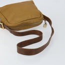 LOEWE Anagram Shoulder Bag Leather Beige Gold Auth bs31003-7