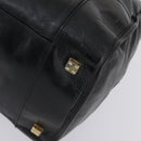 LOEWE Anagram Amazona 48 Hand Bag Leather Black Gold Auth bs31004-9
