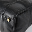 LOEWE Anagram Amazona 48 Hand Bag Leather Black Gold Auth bs31004-15