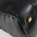 LOEWE Anagram Amazona 48 Hand Bag Leather Black Gold Auth bs31004-16