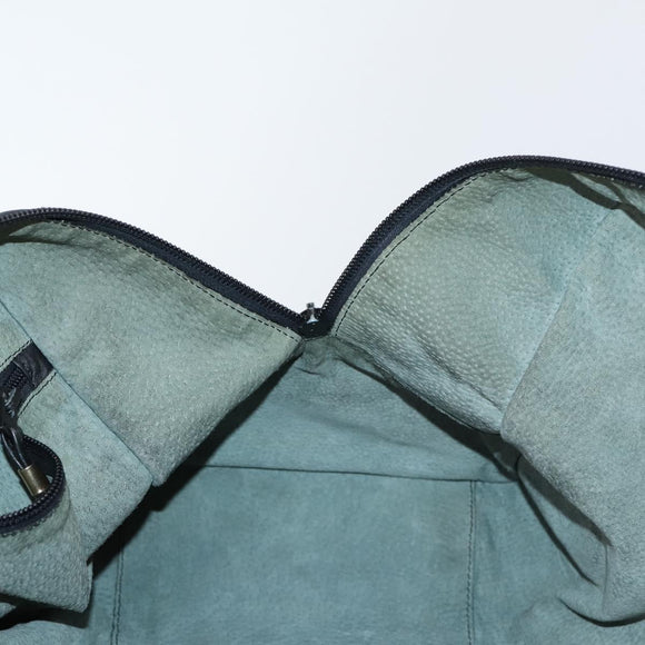 LOEWE Anagram Amazona 48 Hand Bag Leather Black Gold Auth bs31004