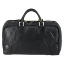 LOEWE Anagram Amazona 48 Hand Bag Leather Black Gold Auth bs31004-2