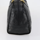 LOEWE Anagram Amazona 48 Hand Bag Leather Black Gold Auth bs31004-4