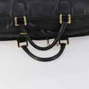 LOEWE Anagram Amazona 48 Hand Bag Leather Black Gold Auth bs31004-7