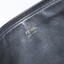 FENDI Pecan Canvas Clutch Bag PVC Green Gold Auth bs31005-10
