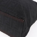 FENDI Zucca Canvas Tote Bag Black Brown Auth bs31006-8