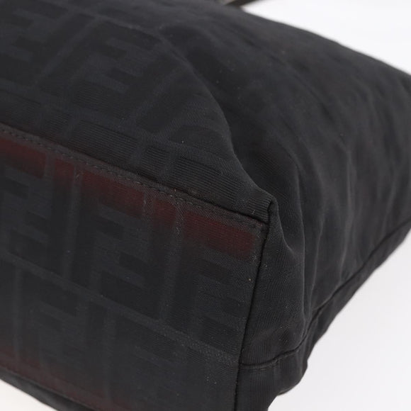 FENDI Zucca Canvas Tote Bag Black Brown Auth bs31006