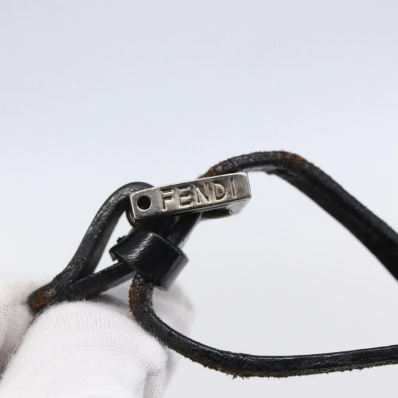 FENDI Zucca Canvas Tote Bag Black Brown Auth bs31006