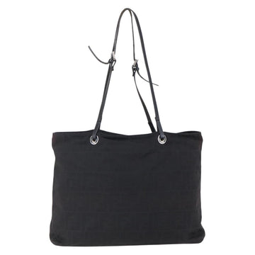 FENDI Zucca Canvas Tote Bag Black Brown Auth bs31006 - 0