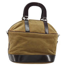 FENDI Hand Bag Velor Beige Silver Auth bs31008-1