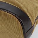 FENDI Hand Bag Velor Beige Silver Auth bs31008-10