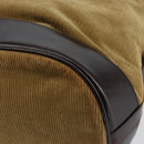 FENDI Hand Bag Velor Beige Silver Auth bs31008-12