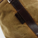 FENDI Hand Bag Velor Beige Silver Auth bs31008-15