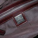 FENDI Hand Bag Velor Beige Silver Auth bs31008-16