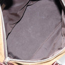 FENDI Hand Bag Velor Beige Silver Auth bs31008-17