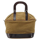 FENDI Hand Bag Velor Beige Silver Auth bs31008-3