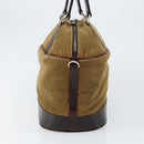 FENDI Hand Bag Velor Beige Silver Auth bs31008-5